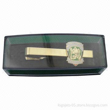 Tie Bar/Clip, Made of Brass, with Soft Enamel, Customized Logos are Welcome